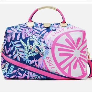 Lilly Pulitzer Oyster Bay Navy You've Been Spotted Whitleigh Weekender Bag